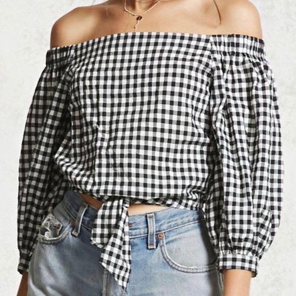 forever 21 gingham top